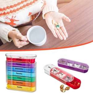 Organizador de Pastillas de Diseño Personalizado, Dispensador de Medicamentos de Plástico, Pastillero Semanal de 7 Días con 28 Compartimentos para el Hogar y Viajes - Product Image 4