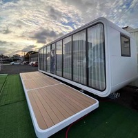 Design contemporain cabine Apple à deux étages maison conteneur de bureau extérieur hôtel capsule pour immeuble de bureaux salon appartement