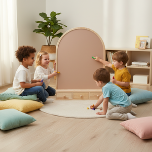 <span class=keywords><strong>Tableau</strong></span> magnétique en bois encadré style Art déco pour enfants |   <span class=keywords><strong>Tableau</strong></span> d'écriture DIY en forme d'arche pour la maternelle - Product Image 5