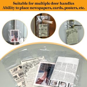 Door Hanger <b>Bags</b> 6x9 Inch Clear Plastic Waterproof For Flyers Brochures Promotional Use - Product Image 5
