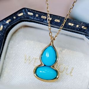 จี้รูปน้ำเต้าประดับทองคำ Xinfly Au750 พร้อมสร้อยคอสวยงามทันสมัย เหมาะสำหรับเป็นของขวัญหรือใส่ไปงานปาร์ตี้ - Product Image 1