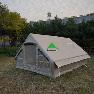 Carpa Inflable Oxford Negra de 3x4m con Revestimiento, con Salida para Estufa, Puertas Dobles y Ventanas en el Techo, Precio de Fábrica - Product Image 1