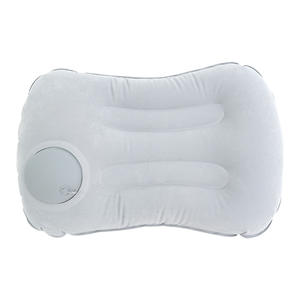 Oreiller de voyage gonflable automatique carré gris 28x28x14cm, coussin de soutien lombaire portable pour camping en extérieur - Product Image 1