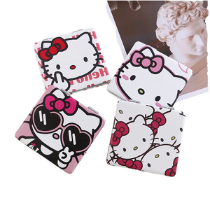 <span class=keywords><strong>Specchio</strong></span> Portatile Mini per Trucco, Ingrandente e Illuminato, Design Personalizzato Gatto Kt, Pieghevole a Due Lati, Regalo Decorativo per Donne e Ragazze - Product Image 1