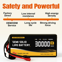 Batterie Lipo pour drone 30000mAh 22.2V 6S, cellule semi-solide haute densité haute capacité pour modèles de drones agricoles et industriels