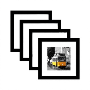 Wholesale Iron Square Pine Wood UV Printed Photo <b>Frame</b> 5x5 6x6 7x7 8x8 10x10 <b>Black</b> for Home Decor - Product Image 4