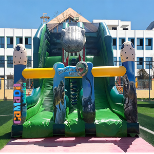 Dinosaur Party <strong>Slide</strong> Double- Lane Dry <strong>Slide</strong> Jumping Bouncy <strong>Indoor</strong> <strong>Slide</strong> Outdoor Castle Playground Equipment for Kids Dino <strong>Slide</strong> - Product Image 2