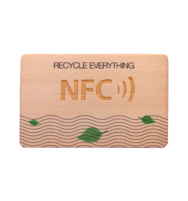 RFID NFC 13.56MHz Customized Chip Access Control Membership Card Mini Tag Waterproof Wooden Business Card for Hotel Security