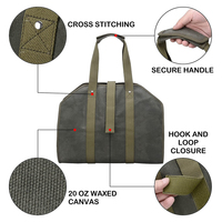 Heavy Duty Custom Canvas Firewood Log Carrier Wood Holder Bag for Camping