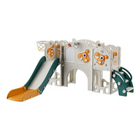 Structure de jeu multifonctionnelle pour enfants, toboggan en plastique assemblé, aire de jeux intérieure, structure d'escalade pour enfants