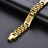 316L Edelstahl Gold Silber Präsidenten-Armband 3-reihiges Gliederarmband mit CZ-Steinplatte Uhrenarmband Faltschließe Schmuck für Männer Frauen Maßanfertigung OEM