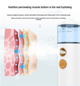 2026 New Arrivals Portable Pocket Mini Usb Nano Ionic Cordless Hand Held <b>Steamer</b> Skin Care Facial Mist Sprayer - Product Image 4