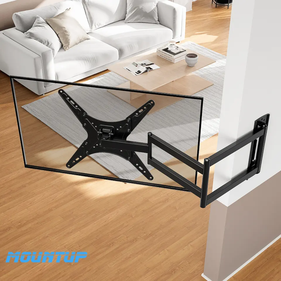 Mountup 20 ''-65'' TV núi cánh tay dài TV Wall Mount xoay và nghiêng chuyển động đầy đủ khung TV