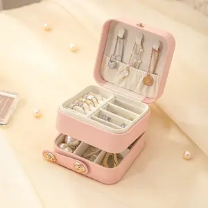 Ever Bright Factory Price Mini PU leather Travel Size mini jewelry box for girls gifts