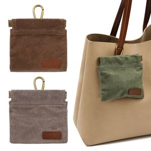 RTS 5 Colors Embossed Custom Logo Portable Waxed Canvas <b>Dog</b> <b>Treat</b> <b>Bag</b> Hands-Free Adjustable Waist Pouch Automatic Closure Pet - Product Image 2