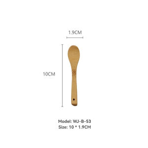 Cuillère en bambou <span class=keywords><strong>de</strong></span> style japonais Mini <span class=keywords><strong>vaisselle</strong></span> personnalisée durable et écologique <span class=keywords><strong>pour</strong></span> le café, la crème glacée et le miel - Product Image 3