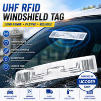 Autocollant UHF RFID pour pare-brise, anti-effraction, fragile, étanche, pour 9 EPC Gen2, gestion passive du stationnement, contrôle d'accès aux barrières de péage