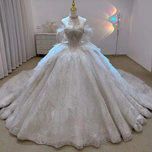 Robes de mariée de luxe, robes de bal de mariée à col cœur, dos nu orné de strass, robe de mariée Vestidos De Novia Lsjj81 - Product Image 1