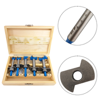Juego de 5 brocas Forstner de profundidad ajustable de 15-35 mm, cortador de orificios para bisagras, herramienta profesional para trabajar la madera, para puertas de armarios