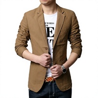 Blazer en coton ajusté pour homme, automne-hiver, simple boutonnage, décontracté, streetwear, manteau fin, grandes tailles 6XL, vente en gros
