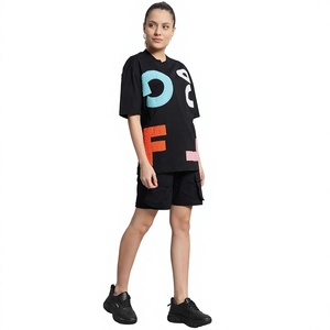 Conjunto de Shorts Estampados para Mujer, Camiseta de Manga Corta, 2 Piezas, Ropa Casual, para Logotipo Personalizado, OEM, ODM, Venta al Por Mayor - Product Image 3