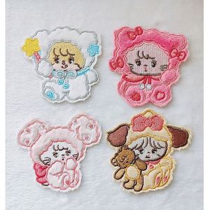 Parche Adhesivo de Peluche con Bordado Kawaii de Conejo, Gato y Oso para Decoración de Bolsos y Fundas de Teléfono - Product Image 3