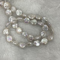 Pièce de monnaie naturelle perles baroques 11-14mm véritable perle d'eau douce naturelle collier à faire soi-même boucle d'oreille bijoux accessoire bouton perles