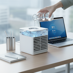 Mini climatiseur de haute qualité, rechargeable par USB, petit ventilateur de bureau à eau, climatiseur portable <span class=keywords><strong>pour</strong></span> bureau, <span class=keywords><strong>chambre</strong></span> à coucher - Product Image 1