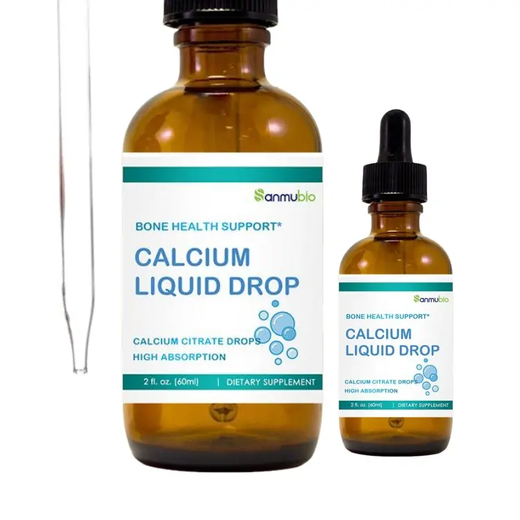 Own Brand Premium Liquid Calcium for Baby Calcium Carbonate Liquid Calcium Citrate