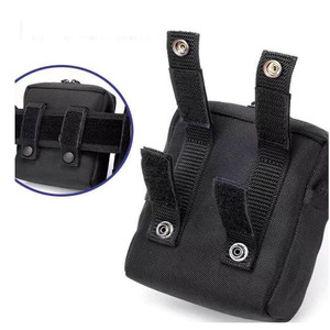 Doppellagige, sofort einsatzbereite, kleine taktische Hüfttasche für Outdoor-Aktivitäten mit Reißverschluss, schwarz, multifunktional, zum Umhängen am Gürtel - Product Image 4
