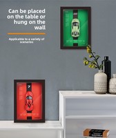 Cadre photo mural en bois moderne pour voiture de course, idéal pour l'entrée, le salon ou la chambre à coucher