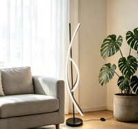 Lámpara de Pie Curva de Estilo Nórdico Minimalista |   Lámpara de Pie Ambiental para Hoteles, Salas de Estar, Dormitorios y Uso Junto a la Cama