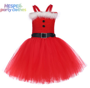 Vestido de Tutú Navideño de Santa Claus HESPER para Disfraces Navideños, Vestidos de Princesa Reno, Ropa de Año Nuevo para Niños - Product Image 2