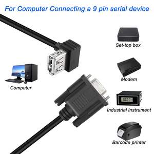 Cable adaptador DB9 de 30cm USB 2,0 hembra, convertidor serial para <span class=keywords><strong>caja</strong></span> <span class=keywords><strong>registradora</strong></span>, escáner de módem, cámaras digitales - Product Image 6