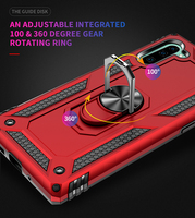 Housse de téléphone portable anti-rayures avec support anneau 360, étui robuste pour Samsung Galaxy Note 10 Plus