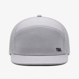 หมวกแก๊ปตาข่ายปักโลโก้แบรนด์ T&L แบบกำหนดเองสำหรับกิจกรรมกลางแจ้ง ปรับขนาดได้ 5 แผง กันน้ำ - Product Image 2