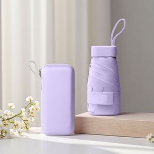 Parapluies de poche personnalisés avec logo, parapluies de voyage colorés, pliables en 5 sections, vente en gros, parapluie de poche pliable avec protection UV et logo - Product Image 2
