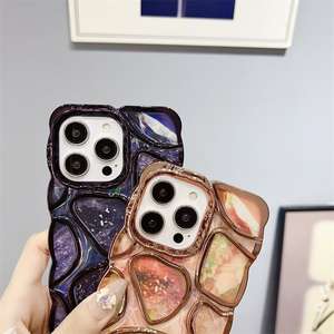 เคสโทรศัพท์ชุบโลหะด้วยไฟฟ้ารูปครึ่งวงกลม3D ใหม่พร้อมสไตล์การออกแบบที่ประณีตเหมาะสำหรับ Samsung <span class=keywords><strong>Galaxy</strong></span> S24อัลตร้า - Product Image 3