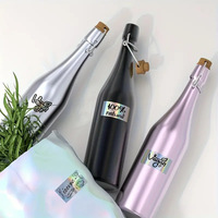 Grensoverschrijdende holografische laser plastic zilveren thermische labels gouden transparante roll-on label stickers waterdichte DIY print
