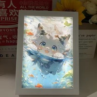 Miroir magique LED personnalisé vierge de sublimation de cadre photo avec chargeur USB pour cadeau