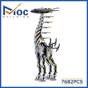 7682 pezzo MOC MOC-89630 gigantesca linea del cielo dell'orizzonte con collo alto regalo di bestia giraffa più grande modello a collo lungo Mecha set di mattoncini - Product Image 6
