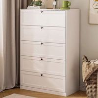 Armoire moderne à 5 tiroirs en acier pour la maison Assemblage facile et pratique pour les décorations de bureau Rangement de villa disponible en blanc Divers