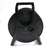 Système de tambour de bobine de câble en fibre rétractable pour panneau de fer robuste avec service personnalisé OEM pour câble audio CAT6 XLR 80M avec poignée
