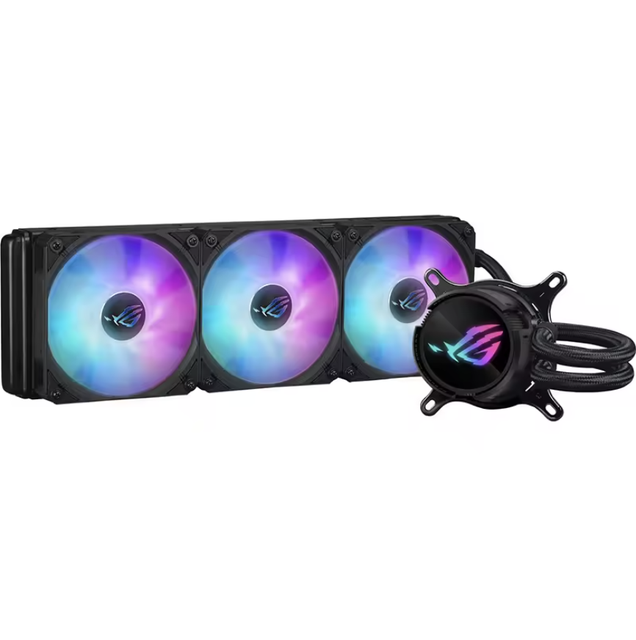 ROG Strix LC III 360 ARGB All-in-one CPU Liquid Cooler with 360° Rotatable Water Block, Asetek New Gen7, Premium ROG ARGB Fans