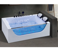 Baignoire de luxe double pour le surf, à température constante, autoportante, pour usage domestique et hôtelier, pour adultes, à installer en intérieur
