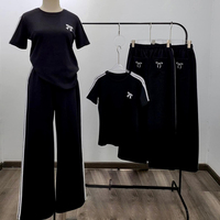 Ensemble décontracté 2 pièces pour femme style hawaïen : haut épaules dénudées et jupe trapèze pour les vacances