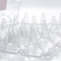 Boîte d'emballage alimentaire transparente à prix avantageux en PET, boîte d'emballage pour œufs à 20 trous, boîte d'emballage en plastique pour œufs