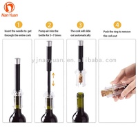 Prix usine 4 pièces pompe à pression d'air aérateur de vin bouchon sous vide ouvre-bouteille tire-bouchon