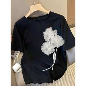 T-shirts en coton doux et tendance pour femmes et enfants, hauts décontractés légers et confortables, respirants, imprimé arc-en-ciel, parfaits pour tous les jours, été - Product Image 1