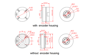 มอเตอร์ไร้แปรงถ่านแบบมีเกียร์ขนาดเล็ก 40 มม. ยี่ห้อ Faradyi รุ่น Custom พร้อม Encoder Stator ขนาด 35 มม. สำหรับกล้องติดอากาศยานแบบหมุนได้ (Turntable Gimbal) - Product Image 6